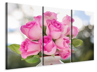 3-piece-canvas-print-bouquet-of-roses-in-pink