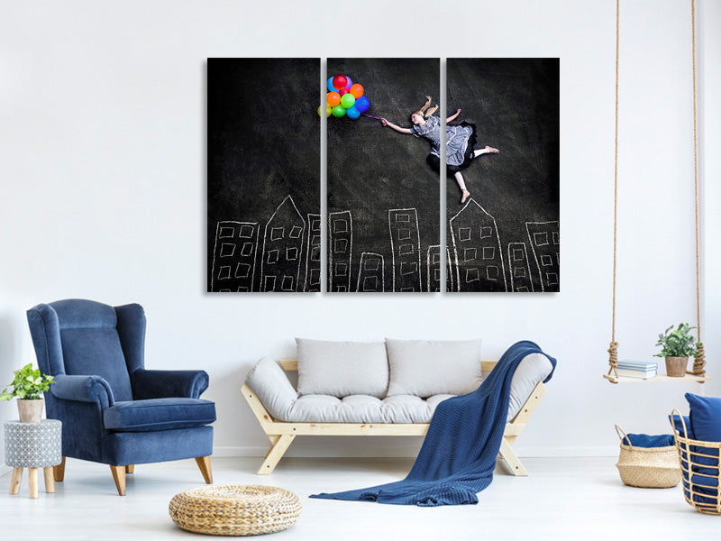 3-piece-canvas-print-flying-on-the-rooftops