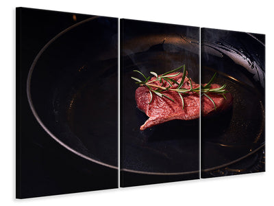 3-piece-canvas-print-meat-in-the-pan
