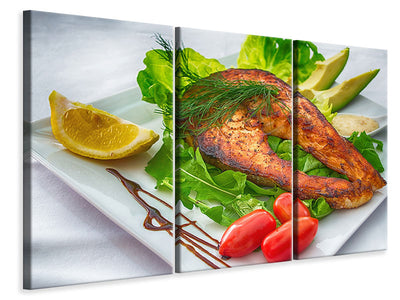 3-piece-canvas-print-salmon-plate