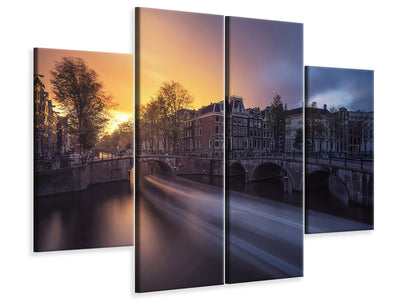 4-piece-canvas-print-amsterdam-keizersgracht