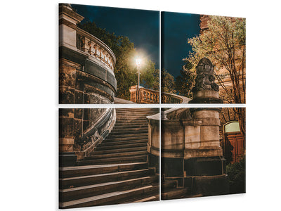4-piece-canvas-print-at-night-in-dresden