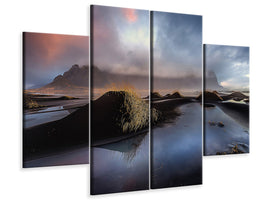 4-piece-canvas-print-black-beach