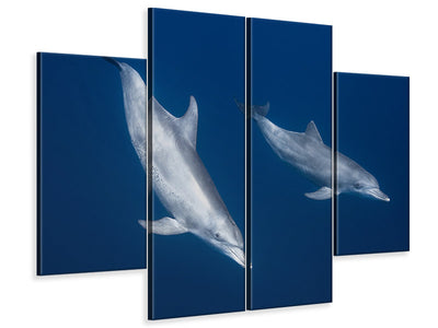 4-piece-canvas-print-bottlenose-dolphins