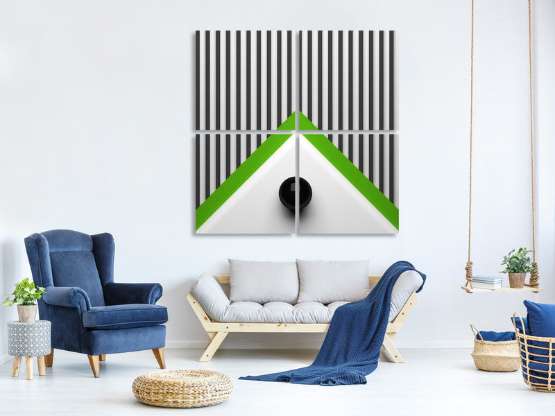 4-piece-canvas-print-dot-on-triangle