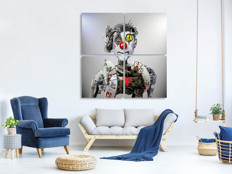 4-piece-canvas-print-electronic-clown