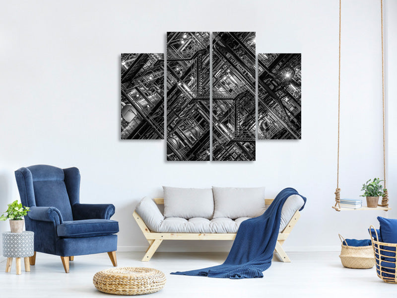 4-piece-canvas-print-factory-staircase