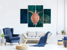 4-piece-canvas-print-flying-over-the-reef