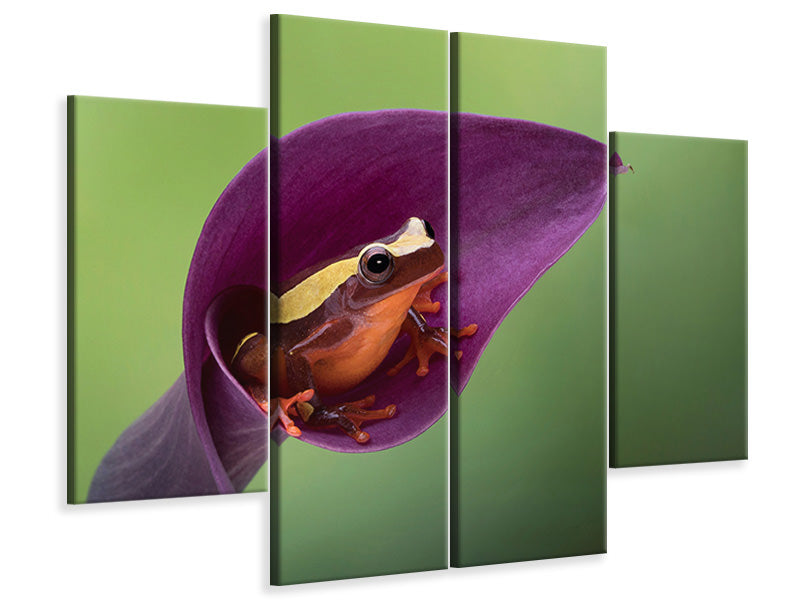 4-piece-canvas-print-frog-cubby-house