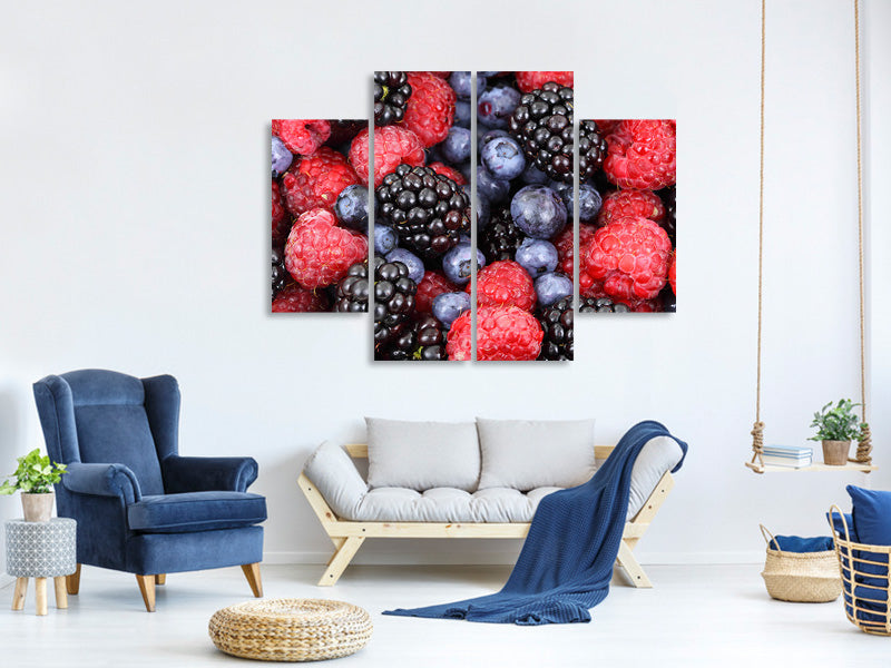 4-piece-canvas-print-fruity-berries