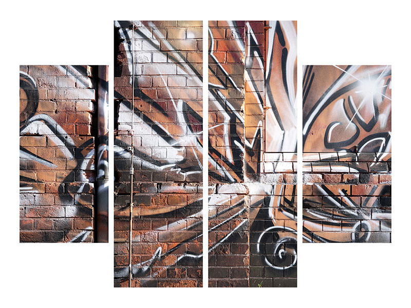 4-piece-canvas-print-graffiti-wall