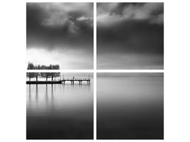 4-piece-canvas-print-lake-view-with-trees