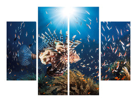4-piece-canvas-print-lionfish