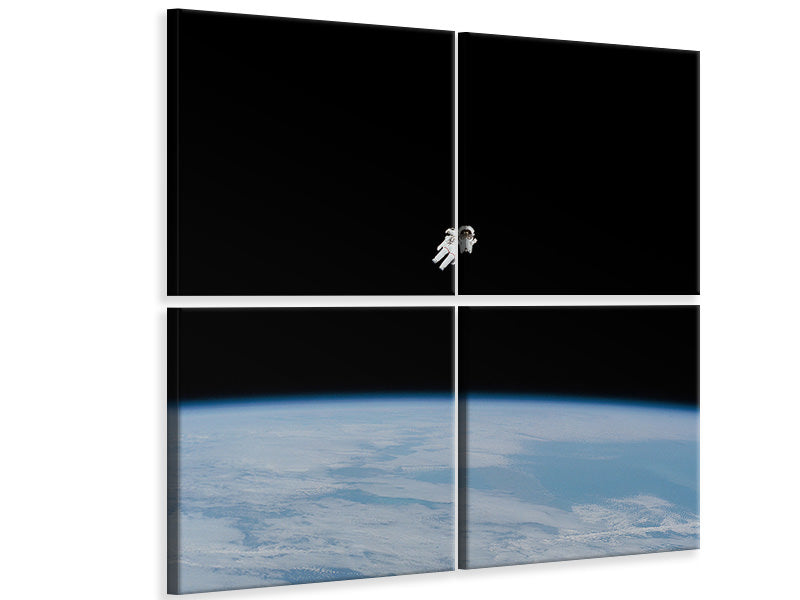 4-piece-canvas-print-lonely-astronaut-in-space