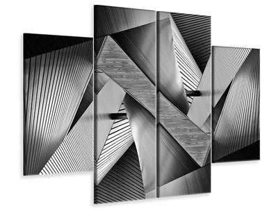 4-piece-canvas-print-metal-origami