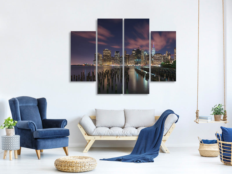 4-piece-canvas-print-new-york-city-at-night