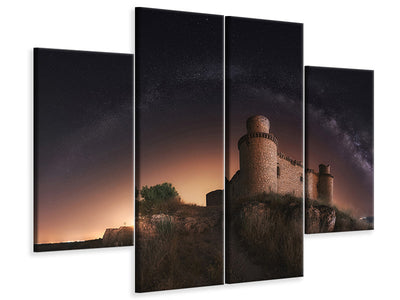4-piece-canvas-print-night-in-the-old-castle
