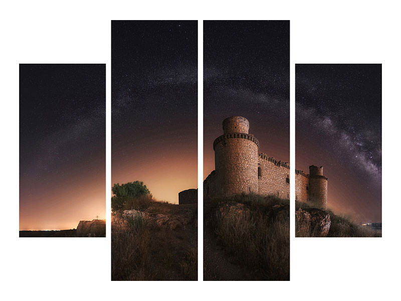 4-piece-canvas-print-night-in-the-old-castle