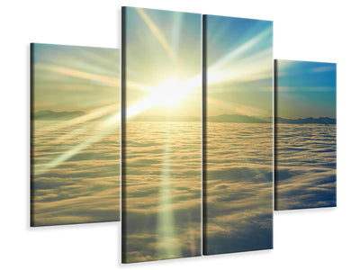 4-piece-canvas-print-sunrise-above-the-clouds