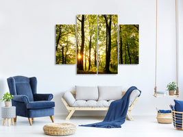 4-piece-canvas-print-sunset-between-trees