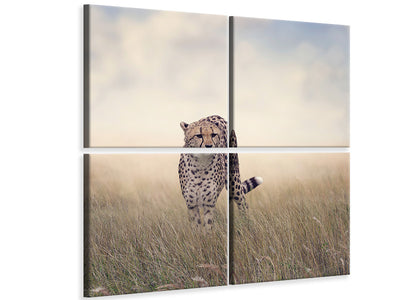 4-piece-canvas-print-the-cheetah
