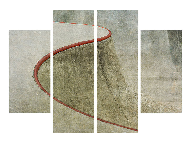 4-piece-canvas-print-the-red-curve