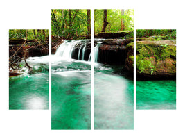 4-piece-canvas-print-the-river-at-waterfall