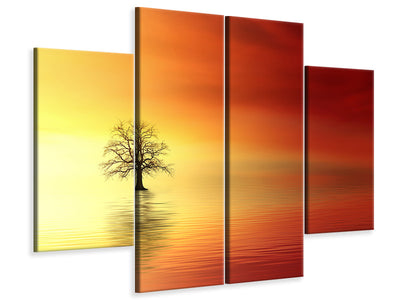 4-piece-canvas-print-the-tree-in-the-water