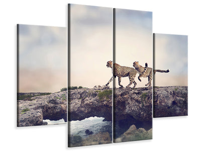 4-piece-canvas-print-two-cheetahs