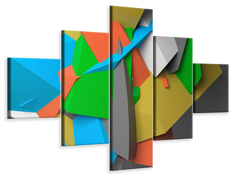 5-piece-canvas-print-3d-geometric-figures