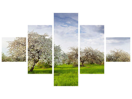 5-piece-canvas-print-apple-tree-garden