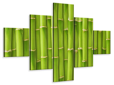 5-piece-canvas-print-bamboo-wall