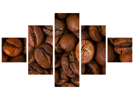 5-piece-canvas-print-close-up-coffee-beans