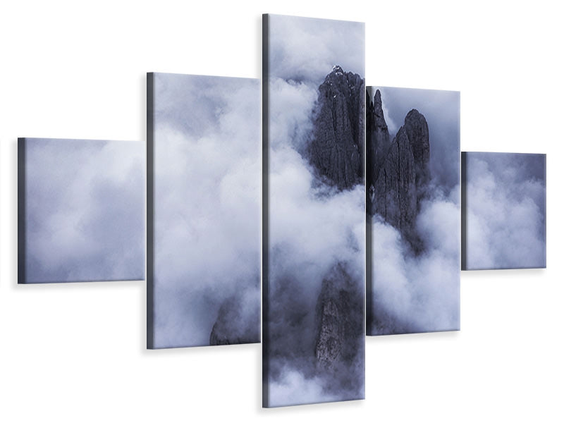5-piece-canvas-print-drama-in-the-mountains