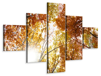 5-piece-canvas-print-enlightened-autumn-trees