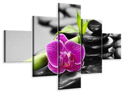 5-piece-canvas-print-feng-shui-orchid