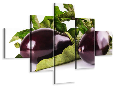 5-piece-canvas-print-fresh-eggplants
