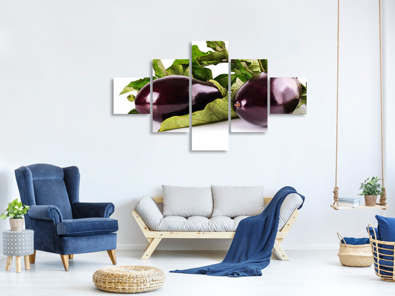 5-piece-canvas-print-fresh-eggplants