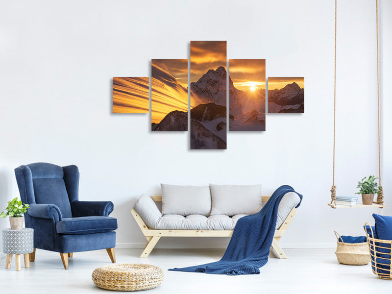 5-piece-canvas-print-glacier-light