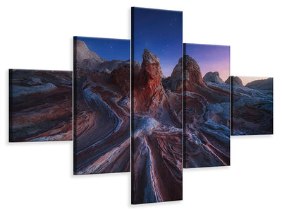 5-piece-canvas-print-gordian-stone-knot