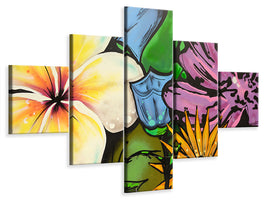 5-piece-canvas-print-graffiti-flowers