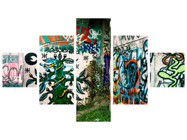 5-piece-canvas-print-graffiti-in-the-backyard