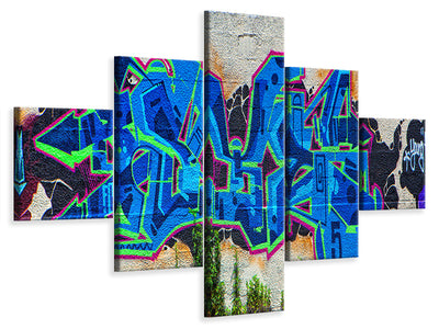 5-piece-canvas-print-graffiti-nyc