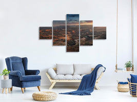 5-piece-canvas-print-green-river