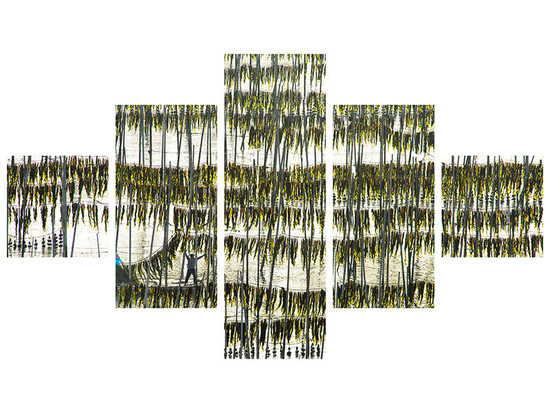 5-piece-canvas-print-harvesting-kelp