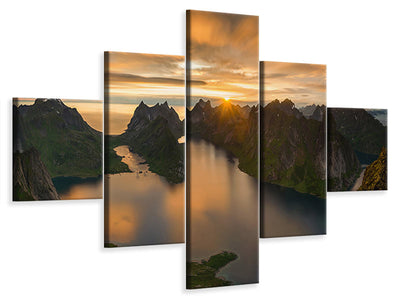 5-piece-canvas-print-helvete-midnight-sun