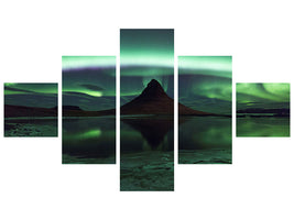 5-piece-canvas-print-kirkjufell-aurora