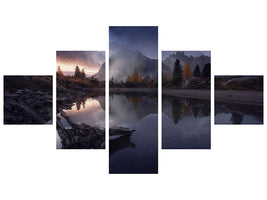 5-piece-canvas-print-lifting-the-veil