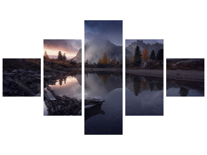 5-piece-canvas-print-lifting-the-veil