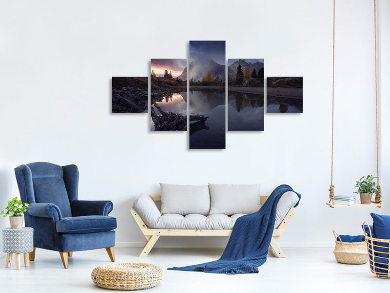 5-piece-canvas-print-lifting-the-veil